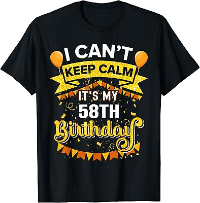 #ad NEW Turn 58 Years Old Men Women Bday Funny Its My 58th Birthday T Shirt S 3XL $23.98