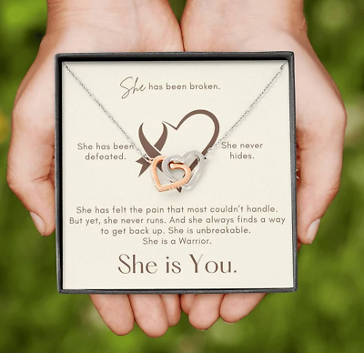 #ad Cancer Survivor Gift Necklace Breast Cancer Inspirational Gifts For Cancer Pati $29.99
