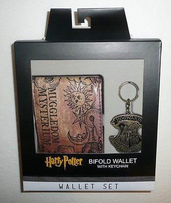 #ad Harry Potter Bifold Wallet Hogwarts Keychain Gift Set Muggledom Mysterium Muggle $29.95
