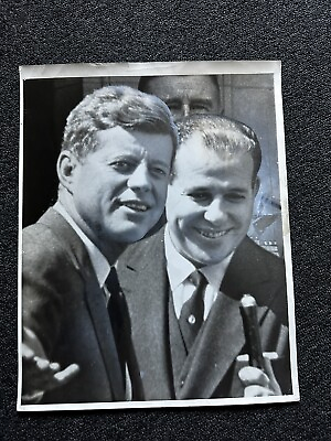 #ad vintage April 8th 1962 type 1 president JFK photo John F Kennedy Joao Goulart $99.99