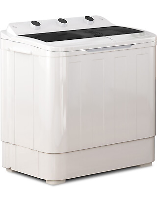 #ad #ad 26lbs Compact Twin Tub Washamp;Spin Combo Portable Washing Machine for Apartment $169.99