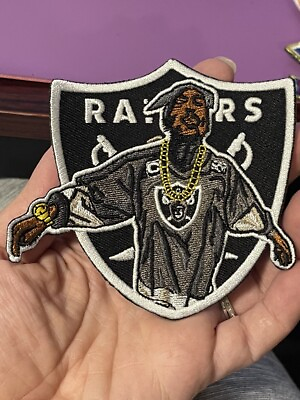 #ad 1 NFL OAKLAND RAIDERS TUPAC LOGO PATCH IRON ON ITEM 4 X 3.5 INCH $6.99