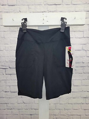 #ad SMALL BLACK A601906 Wicked by Women with Control Regular Bermuda Shorts w Side $26.00