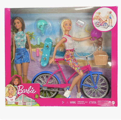 Barbie Outdoor Bike Playset Bundle easter gift basket filler RARE collectible $44.66