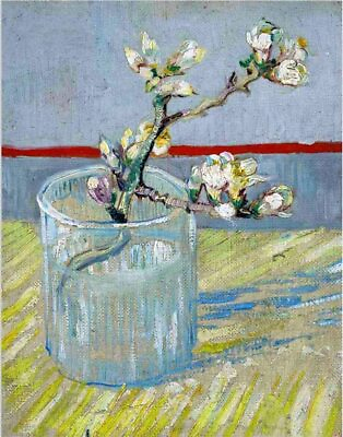 #ad Van Gogh Apricot Blossoms Diamond Painting Kit 5D Full Round Diamond Dots Gem... $15.62