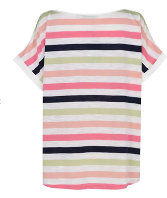 #ad Ex OASIS Curve Rainbow Stripe Tee Sizes S G3.60 New For Summer Size 10 12 GBP 6.90