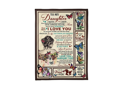 #ad #ad Gift mom art Personalized To My Daughter Love From Mom I#x27;m Proud Of You Blanket $19.99