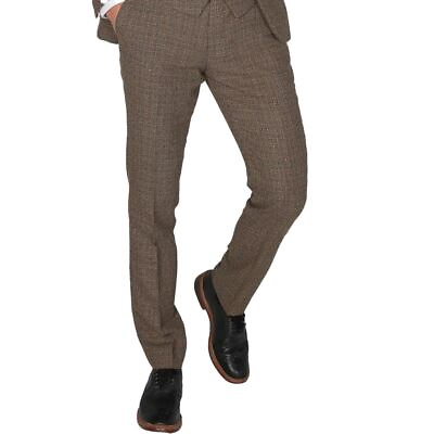 #ad Ralph Men#x27;s Tweed Brown Trousers GBP 54.99