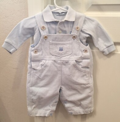 #ad Vtg Pappa Ciccia Classic Baby Boys 2 Piece Baby Blue size 3 Months $21.99