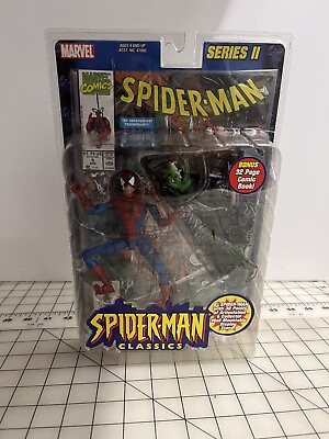 #ad Marvel Spider Man Classics Series II Spider Man Figure Comic Book NEW SEALED $42.99
