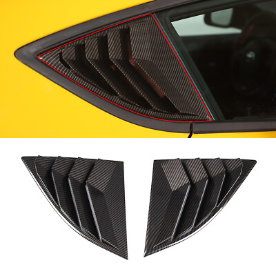 #ad ABS Carbon Kits Rear Window Louver Shutter Cover Trim For GR Supra A90 2019 22 $42.99