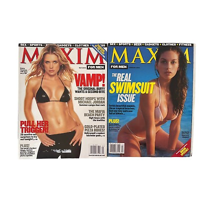 #ad Maxim Magazine Swimsuit Issue Buffy Vampire Februrary May 2000 Good Condition $5.00