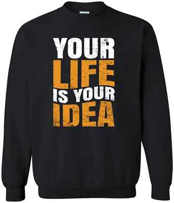 #ad Motivational Workout Quote Your Life Is Your Idea Gym Tee Funny Saying Sweatshir $32.99