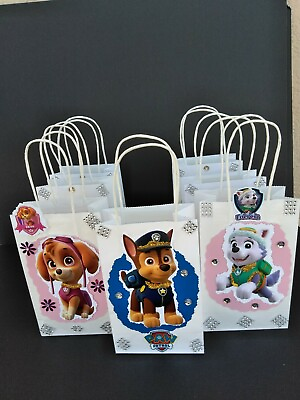 #ad Paw patrol inspired birthday 12 goody bags or 10 decorative gift filler boxes. $26.95