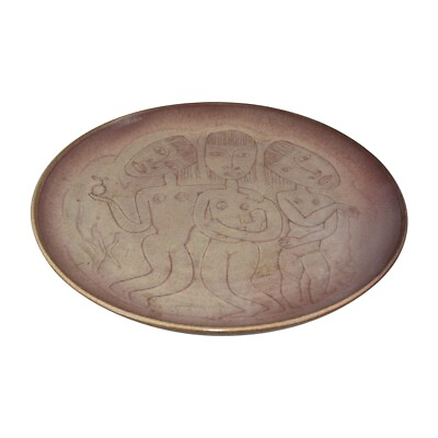 Scheier Studio Art Pottery Three Nude Women And A Baby Large Wall Plaque Charger $725.35