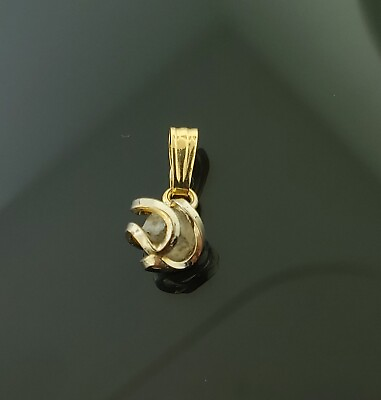#ad .25ct Rough Natural Diamond Mini Pendant Charm 14K Yellow Gold $199.00