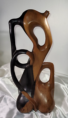 #ad Abstract Female Torso Hand Carved Hardwood Original Art $220.00