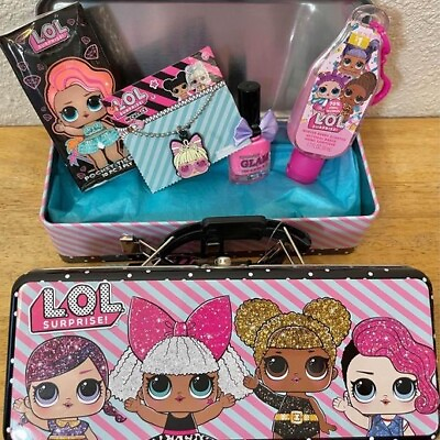 #ad LOL Surprise Accessory Gift Tin LOL Toy Necklace Nail Polish 1 Tin per Order $14.99
