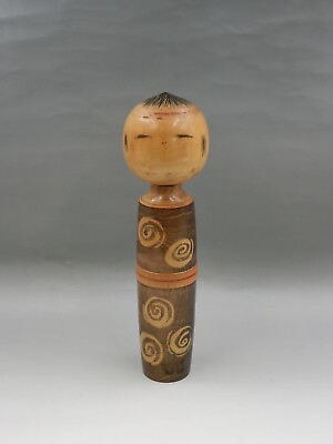 #ad Japanese Vintage Wooden Big KOKESHI Doll Height 37cm 14.4inch 1020g Kokeshi　Boy $128.00