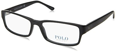 #ad Polo Men#x27;s PH2065 5284 Matte Black Rectangle Eyeglasses 54mm $68.99