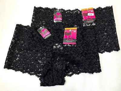 #ad NWT 2 Pack Maidenform S Casual Comfort Lace Boyshort UW DMCLBS Black $24 $12.99