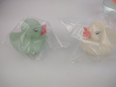#ad 2 Light up Rubber Duckies Glow Bath Toys Flashing Ducks for Bath White amp;Green $9.79