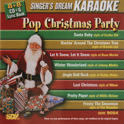 #ad Karaoke CDG Pop Christmas Party SDK 9054 New In Jewel Case W Background Tracks $12.99