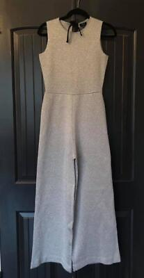 #ad JCrew $188 Sleeveless Lurex jumpsuit velvet tie XXS silver bling pants top k6171 $52.50