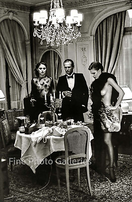 #ad 1977 Vintage HELMUT NEWTON Female Fashion Rich Hotel Duotone Photo Art 16x20 $160.76