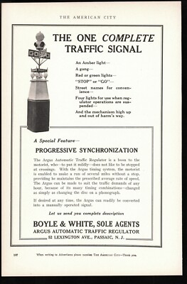 #ad 1926 Argus Traffic Light Regulator Signal Passaic New Jersey photo print ad $14.95