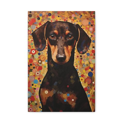 #ad Dachshund Print Doxie Wall Art Weiner Weenie Dog Dackel Sausage Gift Canvas $69.99