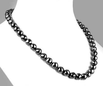 #ad Black Diamond Men#x27;s Necklace 22 inches Hip Hop Genuine 9mmRare $549.00