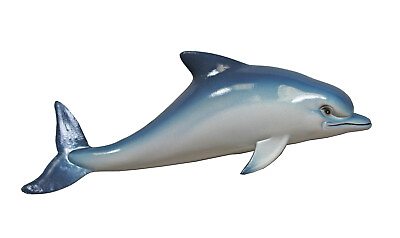 #ad Bottlenose Dark Blue Dolphin Wall Coastal Kids Bath Decor 8 Inches $10.98