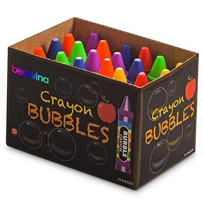 #ad Mini Crayon Bubbles for Kids Pack of 24 Bulk Bubble Wand Bottles in Assorted $19.40