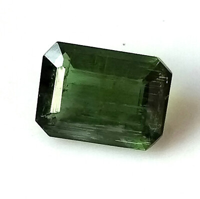 #ad Untreated Green Tourmaline 8X6 mm Emerald Cut Natural Faceted Gemstone 1.45 CRT $15.99