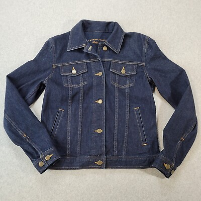 #ad Ralph Lauren Jeans Co Denim Jacket Womens Size Small Button Front Dark Wash $34.73