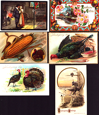 #ad Thanksgiving Vintage Postcard Lot of 6 Signed Winsch Wealthy Taggart Sander $12.99