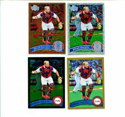 #ad 2011 Topps BRIAN MCCANN PARALLEL RAINBOW LOT OF 4 DIFFERENT #415 GOLD DIAMOND $9.99