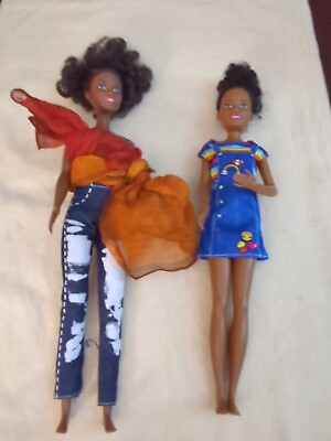 #ad 3 African American Barbie Type Dolls $15.00