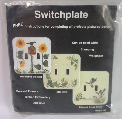 #ad Crafters Pride Double Switchplate Cross Stitch Painting or Stenciling SPP03 New $11.69