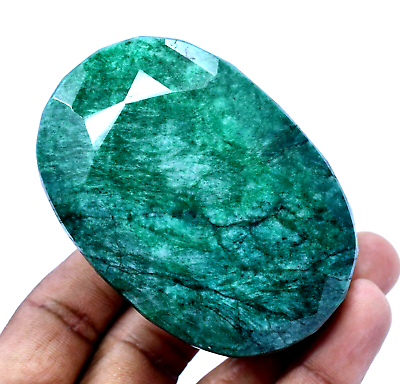 #ad 1249.5 Ct Natural Huge Green Emerald Earth Mined Certified Museum Use Gemstone $64.99