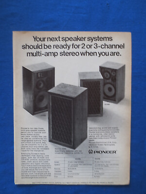 #ad Pioneer CS A700 CS A500 Speakers quot;Multi Ampquot; Magazine Ad Audio Mag Sept 1970 C $25.75