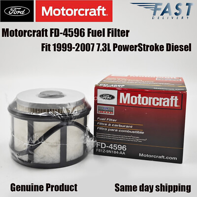 #ad Genuine Motorcraft FD 4596 Fuel Filter Fit 1999 2007 7.3L PowerStroke Diesel $13.50