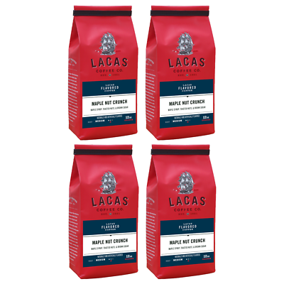 #ad Lacas Coffee Company Maple Nut Crunch Medium Roast 4 pack 12oz $39.99