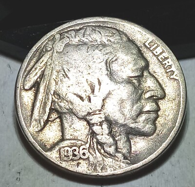 #ad 1936 P Buffalo Nickel Free Shipping $2.95