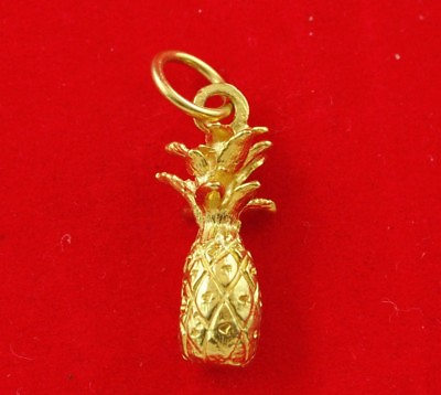 #ad NEW 9ct Yellow Gold Pineapple Solid Charm Pendant Summer Fruit Tropical Hawaii AU $199.00