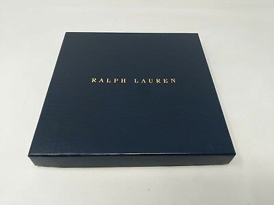 Ralph Lauren Empty Cardboard Gift Garment Present Box Navy Blue Gold Letters VTG $11.99