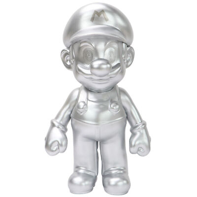 #ad Super Mario Bros. 23CM Large Silver Mario Action Figure PVC Doll Toys Model Gift $17.09