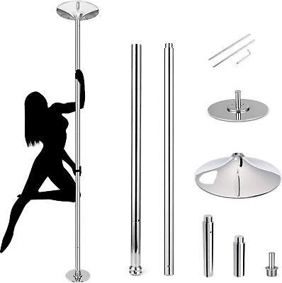 #ad Dance Pole 45mm Portable Static Spinning Stripper Pole Exercise Party Dancing $74.99