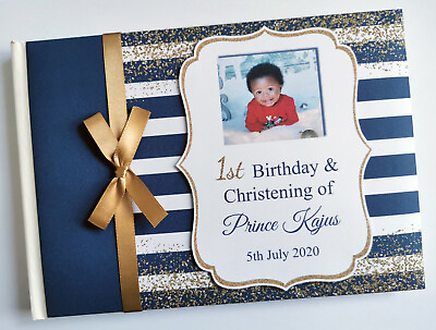 #ad Personalised Prince boys christening birthday guest book album gift GBP 20.99